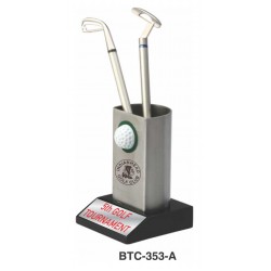 Golf Giveaway-Pen Stand with 2 Clubs